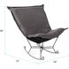 Pana 40 inch Charcoal Puff Rocker Ottoman
